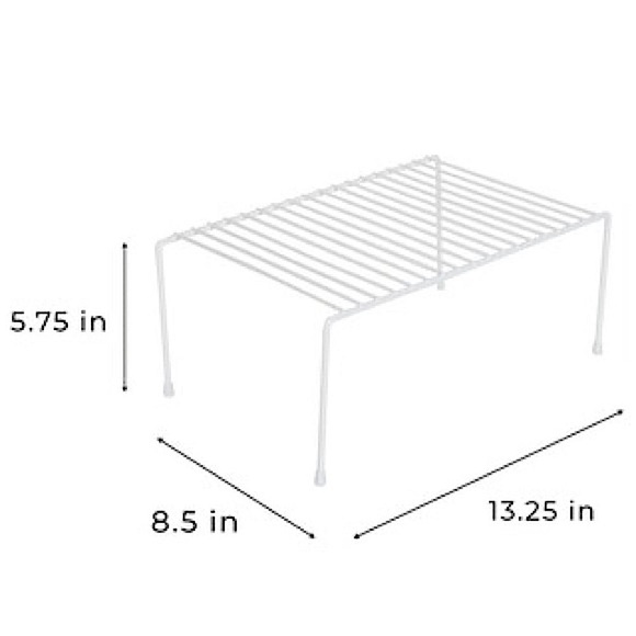 Closet Pantry Shelf Organizer Riser Set of 2 NEW Spring Cleaning Tool 2 x Space - Picture 2 of 7